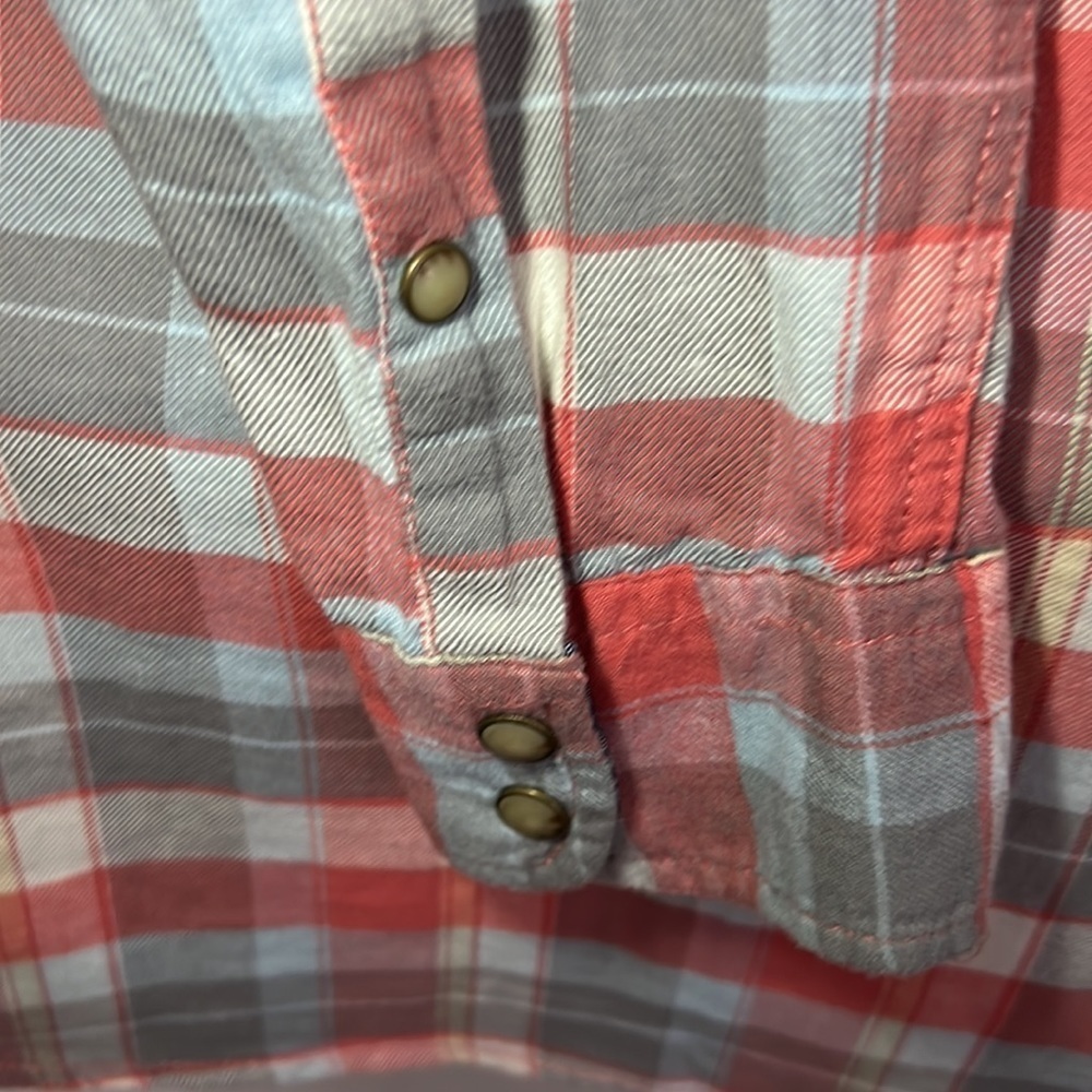 JACHS Girlfriend Bea Shirt Plaid Pearl Snap Western Top Size S Rodeo - Picture 6 of 11